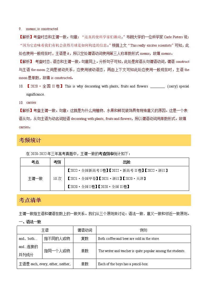 专题02 动词之主谓一致(解析版)第3页