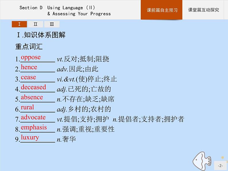 人教版高中英语选择性必修第一册unit2 looking into the future sectiond using language ⅱ and assessing your progress课件第2页