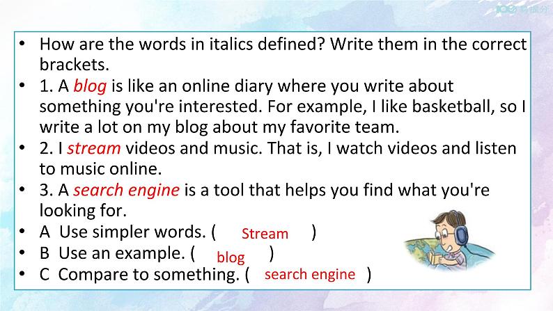Unit 3 The internet Listening&Speaking&Talking 课件08