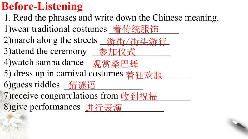 Unit 1 Festivals and Celebrations 1.1   课件05