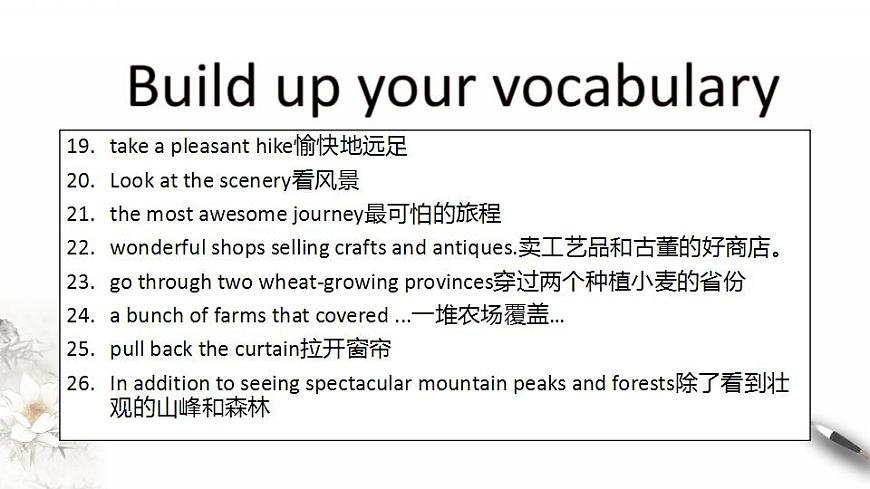 Unit 4 Journey Across a Vast Land Period 2 課件第4頁(yè)