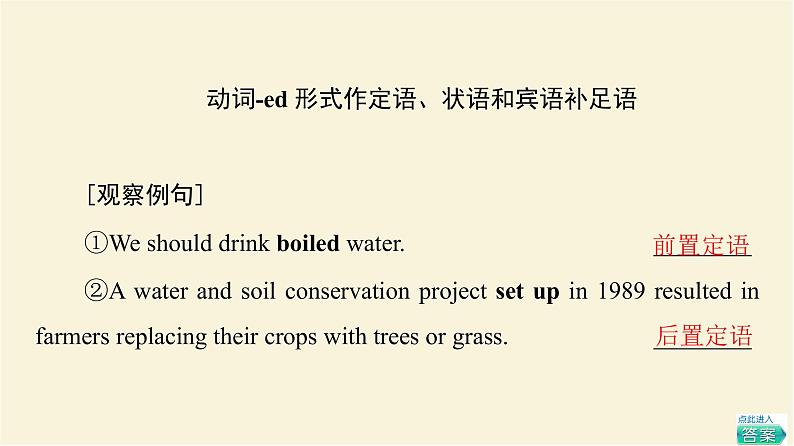 译林版高中英语必修第三册UNIT4突破语法大冲关课件第2页