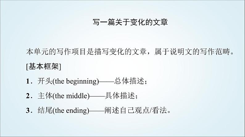 外研版高中英语选择性必修第二册Unit3表达作文巧升格课件第2页