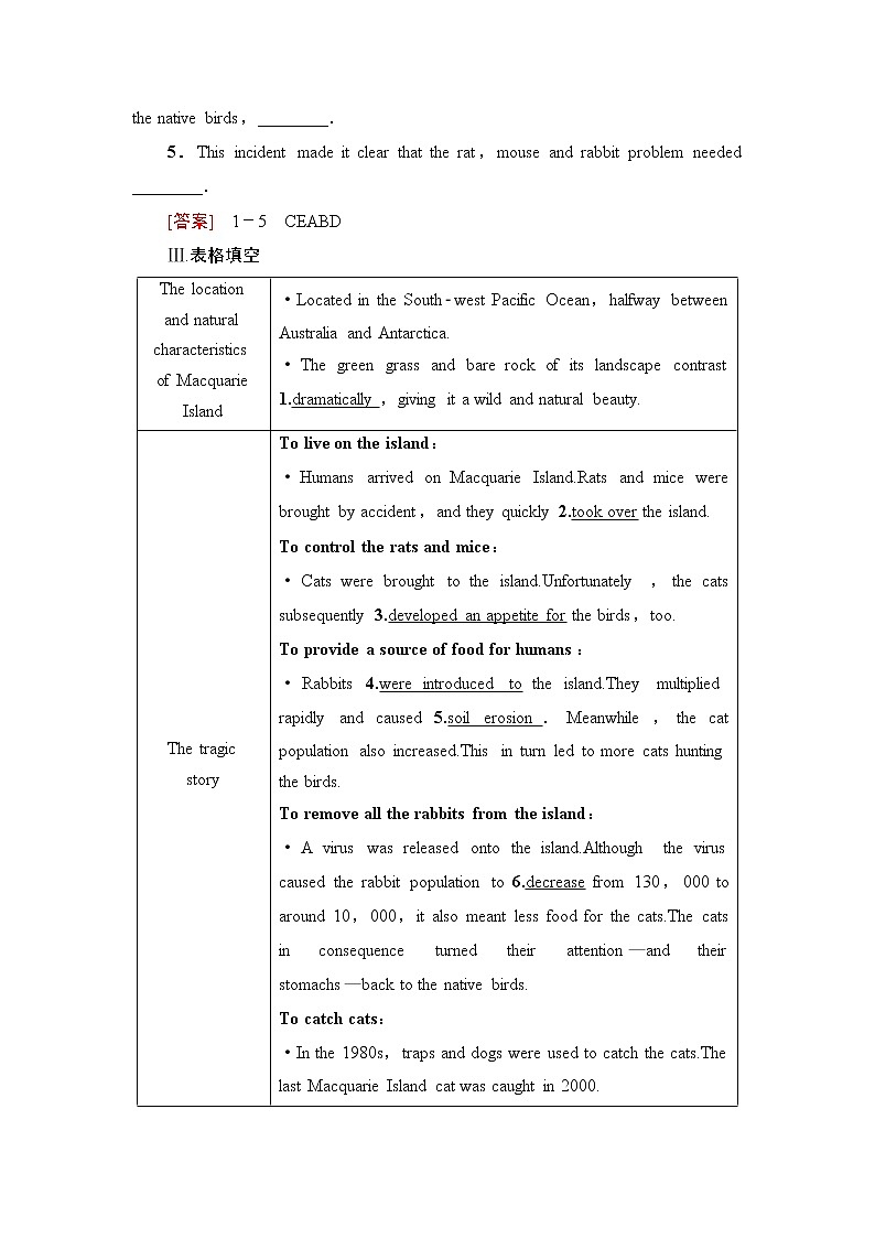 外研版高中英语选择性必修第二册Unit5理解课文精研读课件+学案02