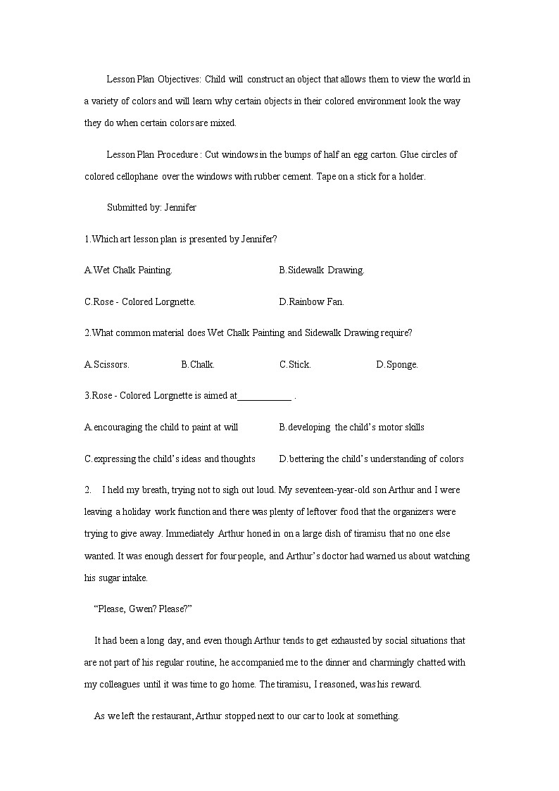 高考英语考前冲刺卷 全国卷(三) (含解析)02