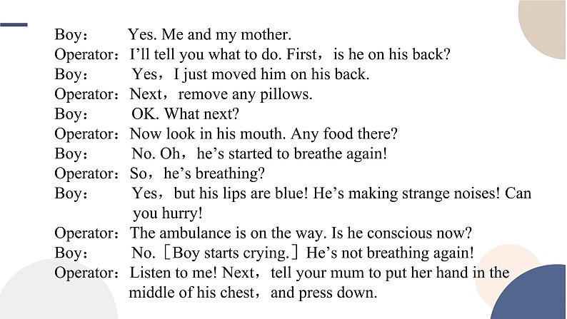 Unit 5 First Aid(Using Language听说课)课件PPT06