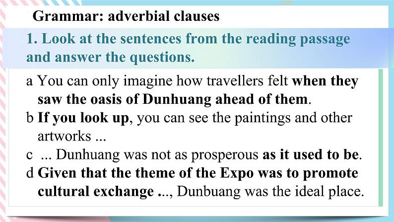 Unit 3 The World Meets China Using language课件04