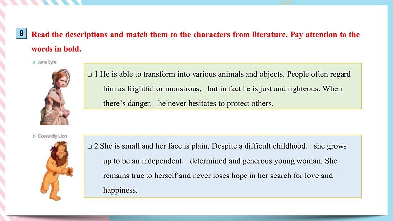 Unit 1 Face values Using language(2)课件08