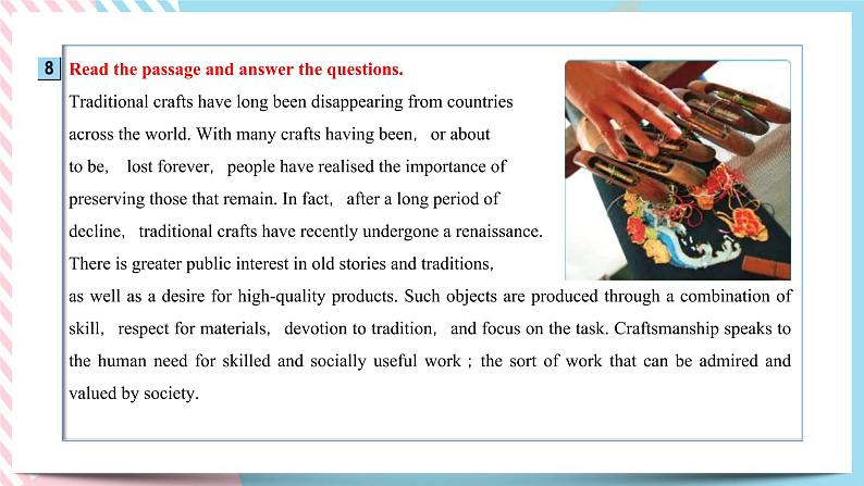 Unit 2 A life's work Using language(2)课件07