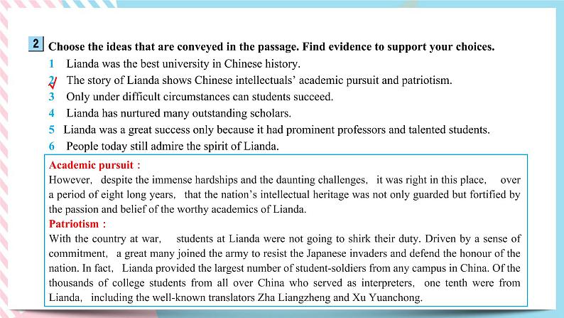 Unit 3 War and peace Developing ideas课件08