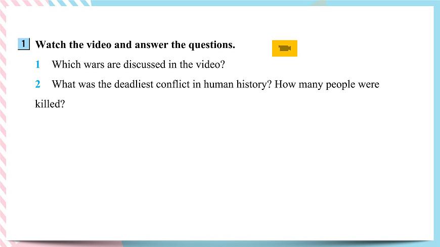 Unit 3 War and peace  Starting out & Understanding ideas課件第3頁