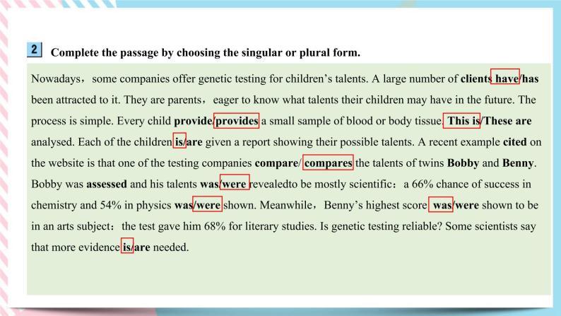 Unit 4 A glimpse of the future  Using language (1)课件04