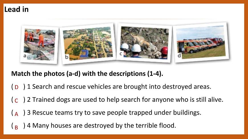 unit 5 Humans and nature Lesson 2 Professional rescue team-課件-高一英語(yǔ)北師大版（2019）必修2第6頁(yè)