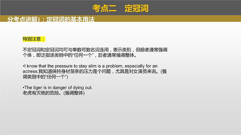 2023年高考英语一轮专题复习语法精讲:冠词(1) 课件08