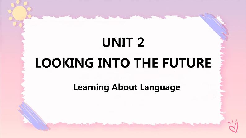 Unit 2 Looking into the Future Learning About Language 课件第1页