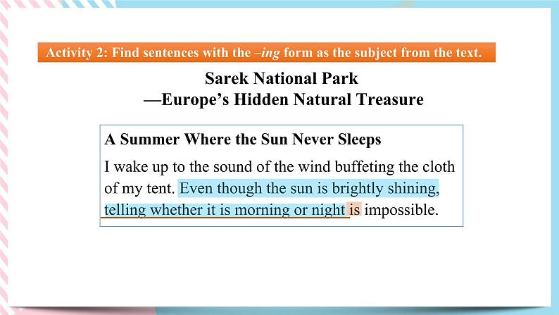 Unit 3 Fascinating Parks Learning About Language 课件第5页