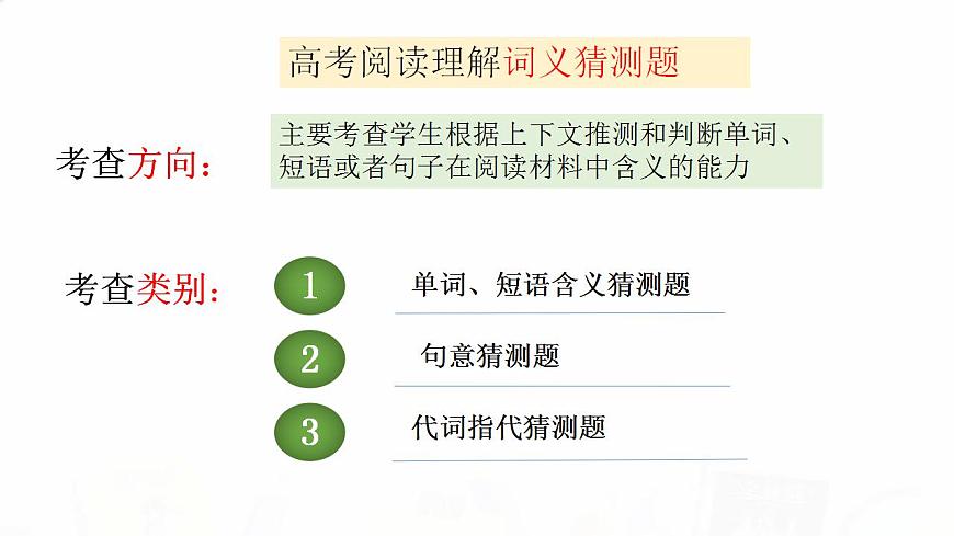 2023屆高考英語二輪復(fù)習(xí)閱讀理解之詞義猜測課件第6頁