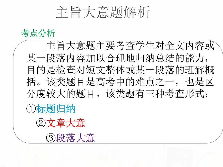 2023屆高考英語(yǔ)二輪復(fù)習(xí)閱讀理解主旨大意和詞語(yǔ)理解題課件第2頁(yè)