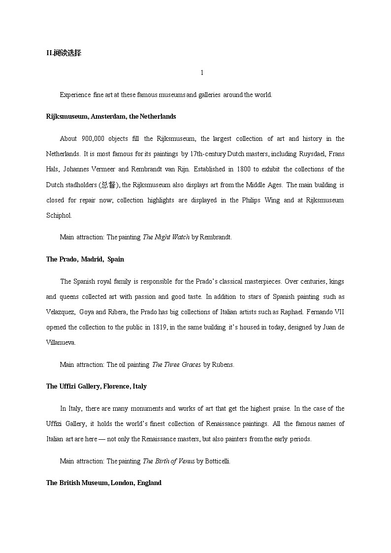 Unit 3 Fascinating parks(能力提升)-2020-2021学年高二英语单元测试定心卷(人教版2019选择性必修第一册)(原卷版)第3页