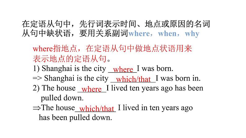 2023届高考英语二轮复习定语从句用法课件06