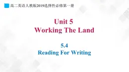 5.4 Unit5 Working The Land Assessing Your Progress-高二英語 課件+練習(xí)（人教版2019選擇性必修第一冊）