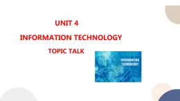 UNIT 4 TOPIC TALK（課件PPT+同步練習(xí)）