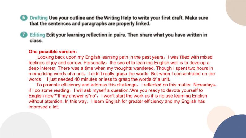 UNIT 9 WRITING WORKSHOP~CHECK YOUR PROGRESS（课件PPT）08