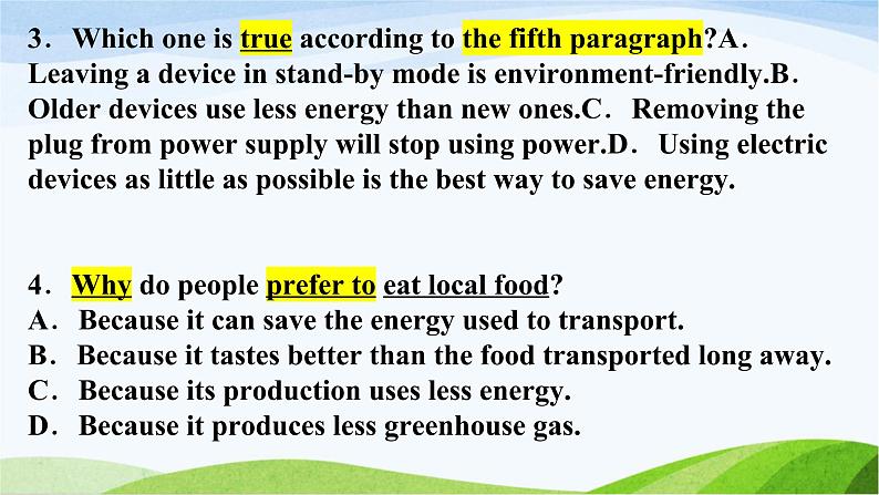 Unit6 Earth First Developing ideas What’s really green 课件-2022-2023学年高中英语外研版(2019)必修第二册06