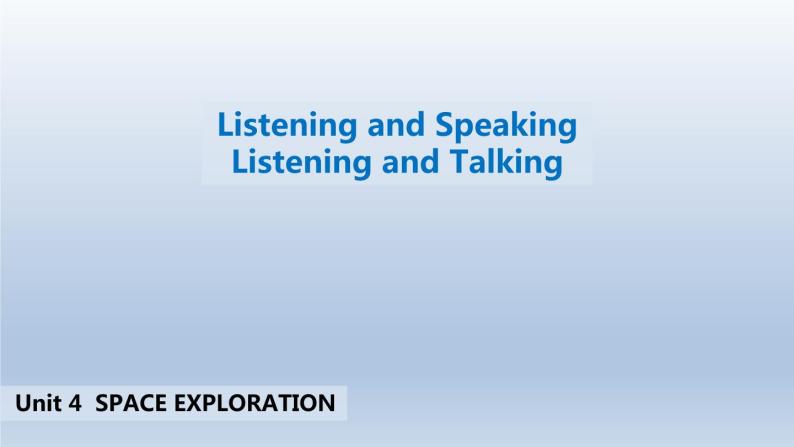 Unit4 Listening&Speaking&Talking 课件-2022-2023学年高中英语人教版（2019）必修第三册01
