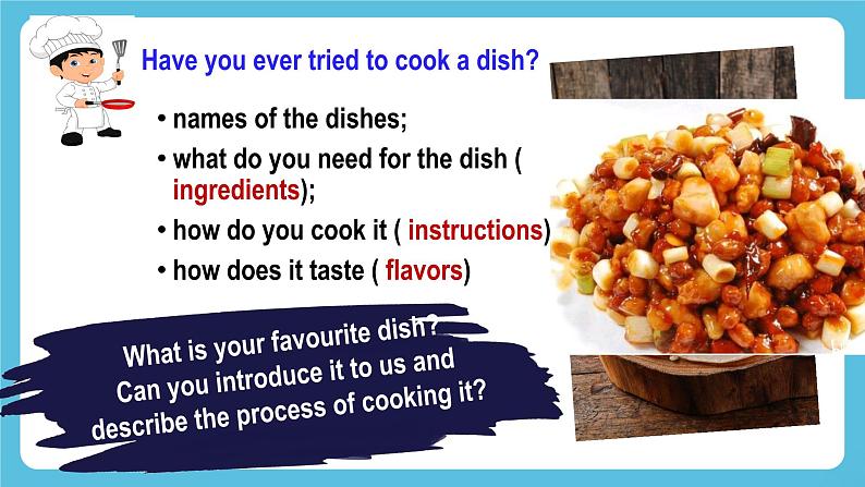 Unit 1 Food for thought Developing ideas Writing a recipe课件02