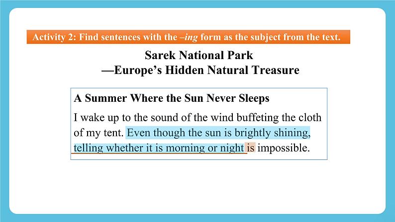Unit 3 Fascinating Parks Learning About Language课件05