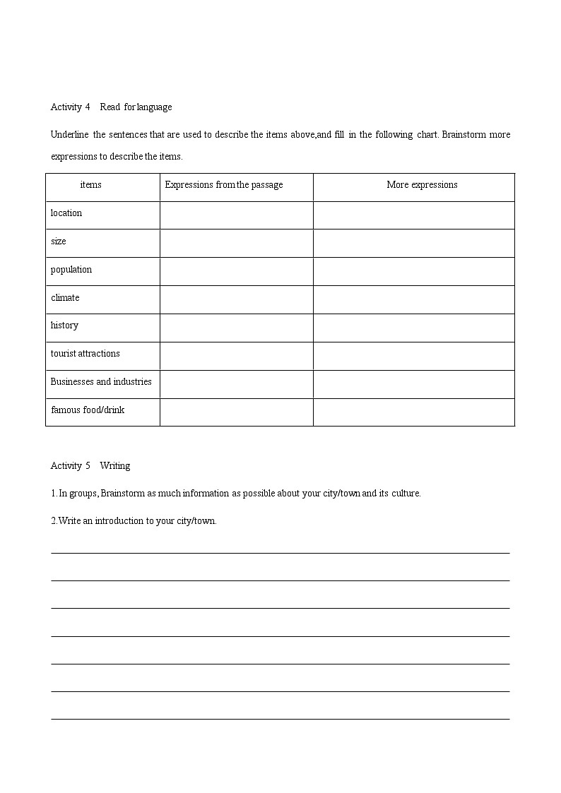 U3 Period 5 Read for Writing 学案第2页