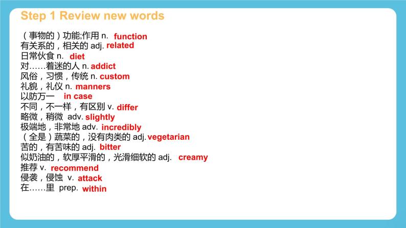 Unit 1 Food for thought Period 2 Using Language 课件+练习（原卷＋解析）02