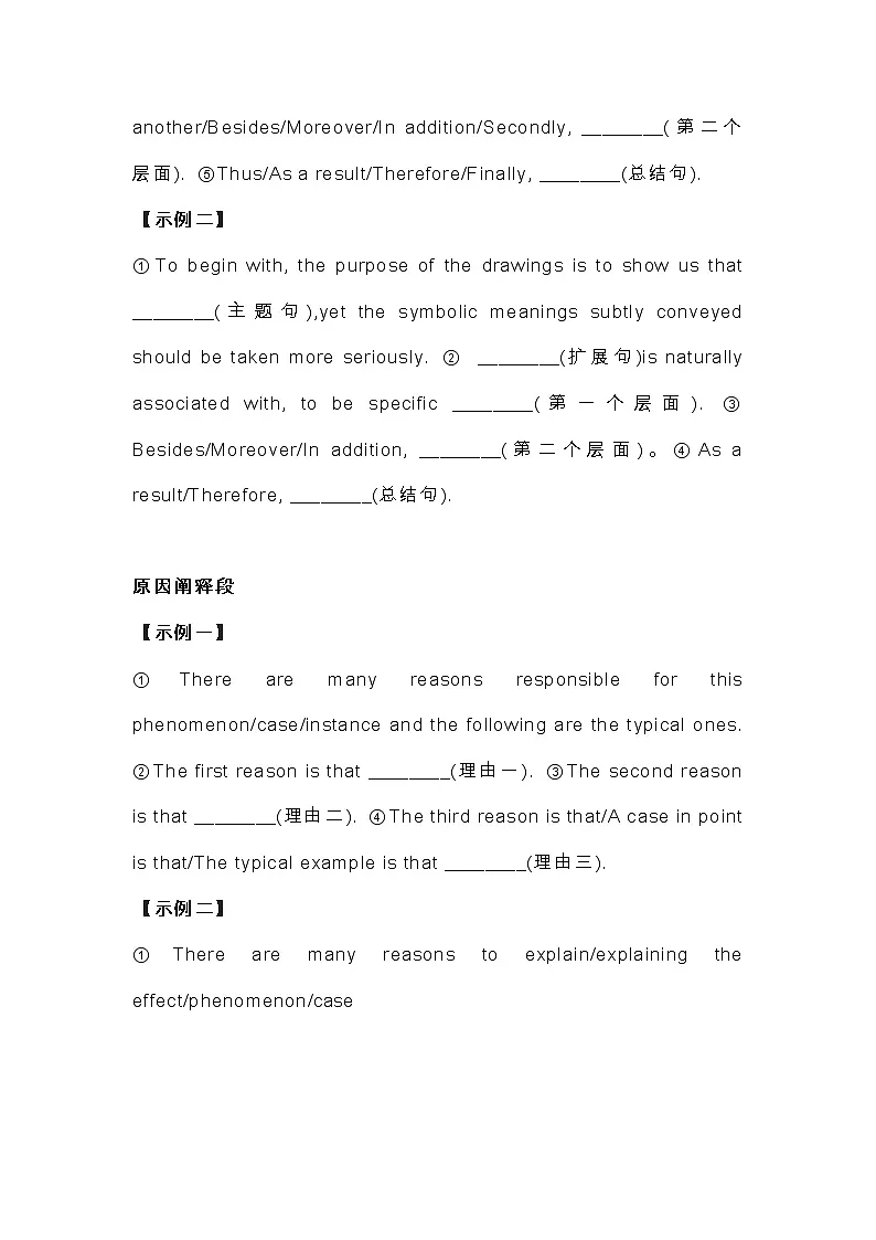 高中英语10个作文模板第2页