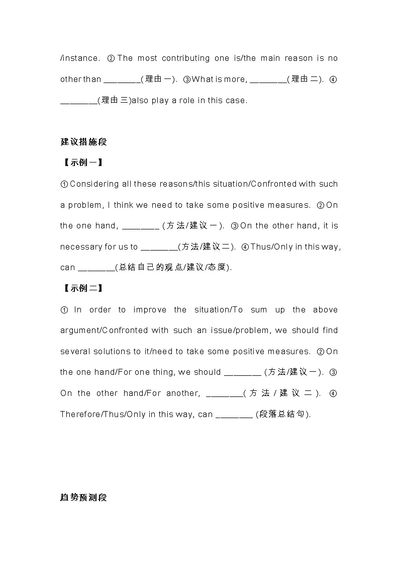 高中英语10个作文模板第3页