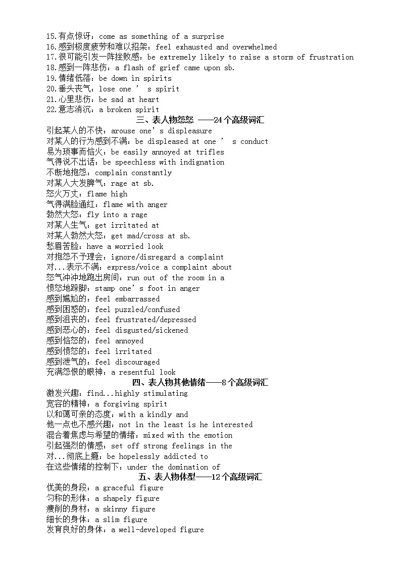 高中英语高考读后续写场景描写素材(共十大类)第2页