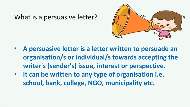 Unit 6 Developing ideas Writing a persuasive letter课件-2022-2023学年高中英语外研版(2019)必修第二册07