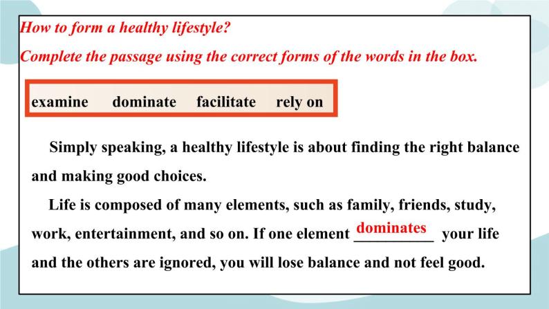 Unit 2 Healthy Lifestyle Learning about Language 课件＋练习（原卷＋解析卷）08