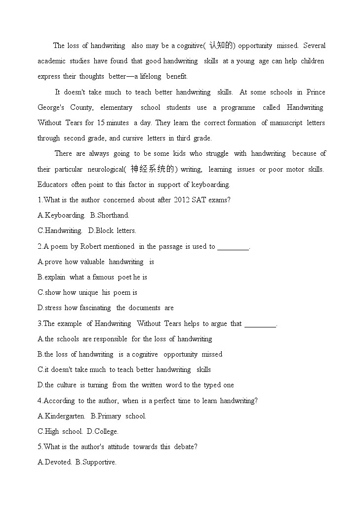 Unit 4 Adversity and courage Using Language 课件+练习(原卷+解析卷)02