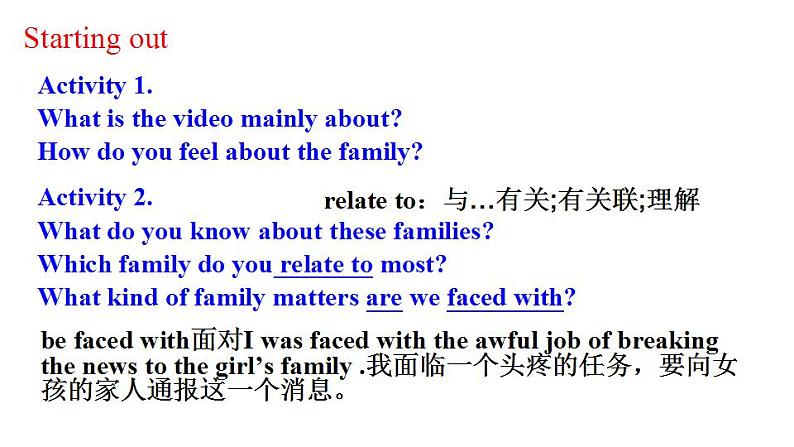 Unit 3 Family matters Understanding ideas 知识点课件-2022-2023学年高中英语外研版(2019)必修第一册04