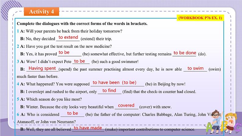 人教版高中英语选择性必修第四册·UNIT3 Learning About Language—Review useful structures(课件PPT)08
