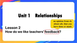 U1 Relationship Lesson 2 高二英语上学期 课件