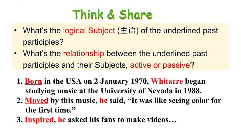 Unit 5 Music Discovering Useful structures课件-2022-2023学年高中英语人教版(2019)必修第二册第7页