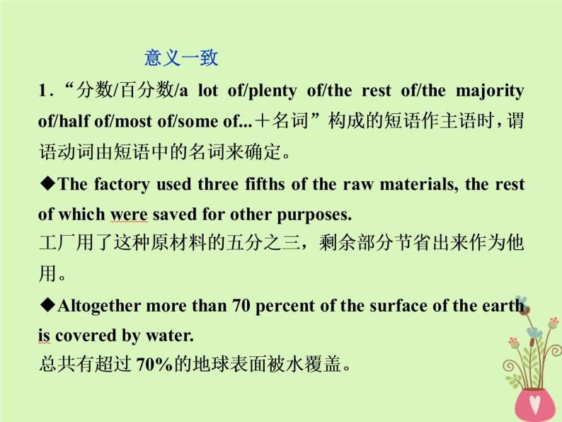 高中英语高考2019年高考英语一轮复习语法专项突破第十讲主谓一致和特殊句式课件新人教版08