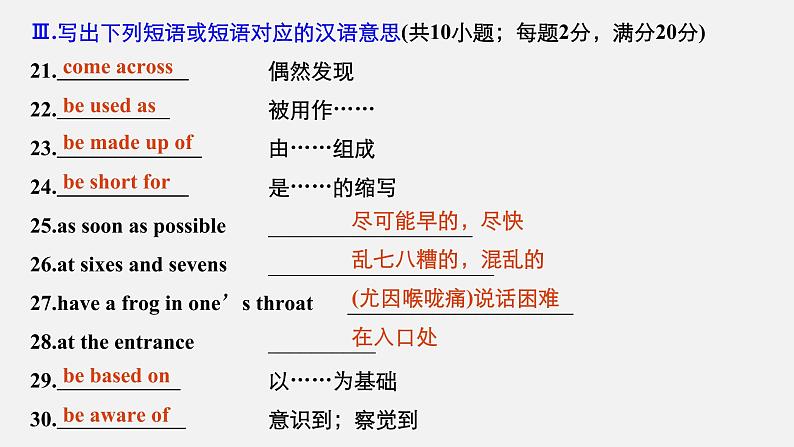 高中外研版英语新教材必修第1册 Unit 2 第03讲 Using language&Developing ideas第7页