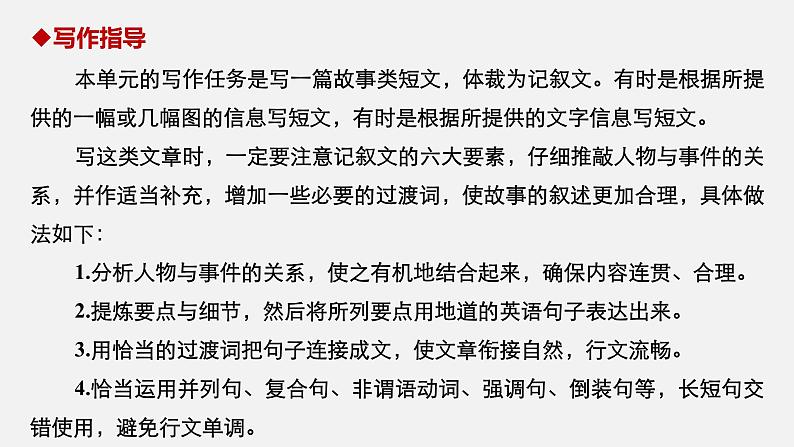 高中外研版英语新教材必修第1册课件+讲义 Unit 2 第05讲 Writing04