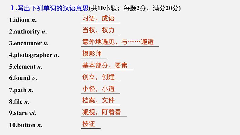 高中外研版英语新教材必修第1册课件+讲义 Unit 5 第03讲 Using language&Developing ideas04