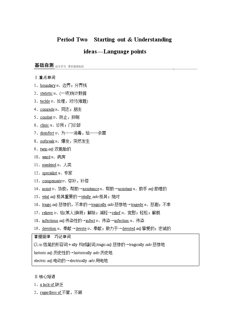 高中外研版英语新教材选修第2册课件+讲义 Unit 4 第02讲 Starting out & Understanding ideas—Language points01