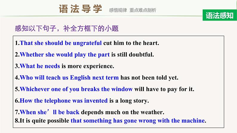 高中外研版英语新教材选修第3册课件+讲义 Unit 1 第04讲 Grammar Grammar03