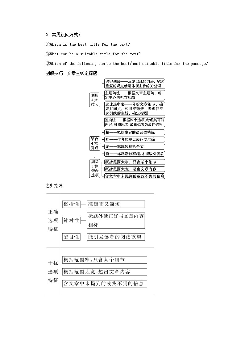 2023新教材高考英语二轮专题复习专题一阅读理解先检索再加工第二部分怎样准解题揭秘答题规律科学备战高考第三讲主旨大意题__高屋建瓴明意旨第3页